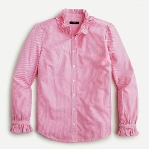 J. Crew Ruffleneck Classic Boy Fit button down shirt
